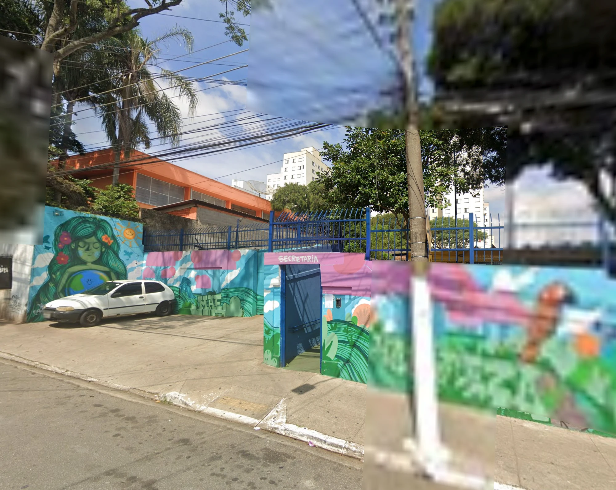 Fachada da EMEI Felipe D'Oliveira em São Mateus, São Paulo